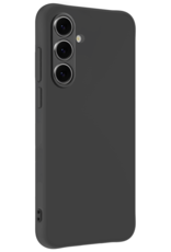 BASEY. Hoes Geschikt voor Samsung S24 FE Hoesje Siliconen Back Cover Case Met Screenprotector - Hoesje Geschikt voor Samsung Galaxy S24 FE Hoes Cover Hoesje - Zwart
