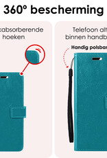 NoXx Hoesje Geschikt voor Google Pixel 9 Pro Hoesje Book Case Hoes Portemonnee Cover Walletcase - Hoes Geschikt voor Google Pixel 9 Pro Hoes Bookcase Hoesje - Turquoise