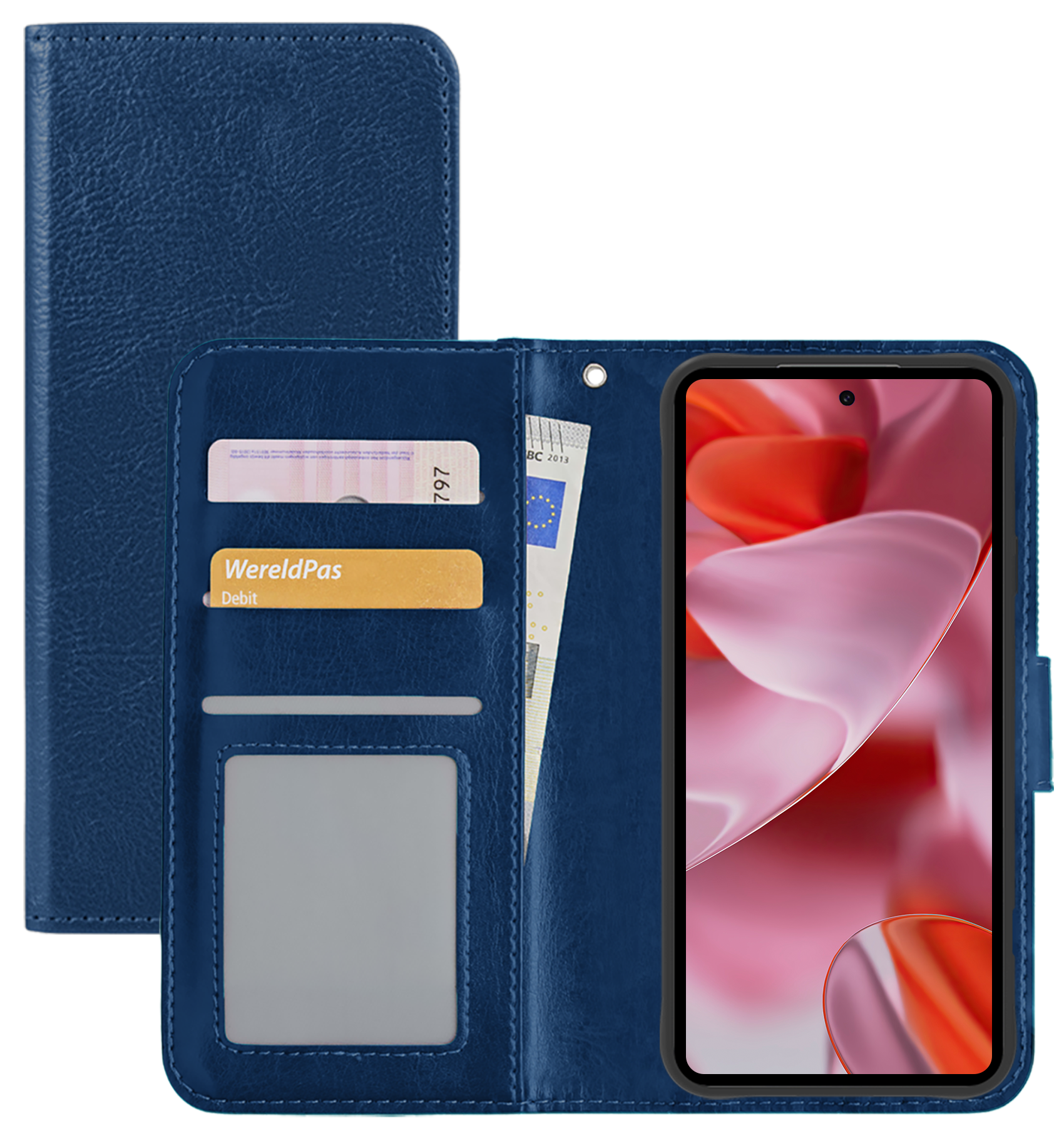 NoXx Hoesje Geschikt voor Google Pixel 9 Pro Hoesje Book Case Hoes Portemonnee Cover Walletcase - Hoes Geschikt voor Google Pixel 9 Pro Hoes Bookcase Hoesje - Donkerblauw