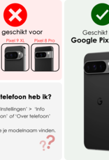 NoXx Hoesje Geschikt voor Google Pixel 9 Pro Hoesje Siliconen Case Hoes Met Screenprotector - Hoes Geschikt voor Google Pixel 9 Pro Hoes Cover Case - Zwart
