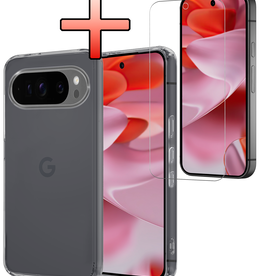 NoXx NoXx Google Pixel 9 Pro Hoesje Siliconen Met Screenprotector - Transparant