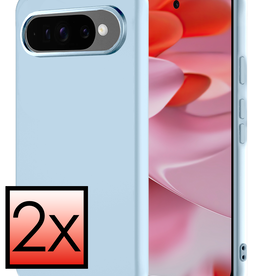 NoXx NoXx Google Pixel 9 Pro Hoesje Siliconen - Lichtblauw - 2 PACK
