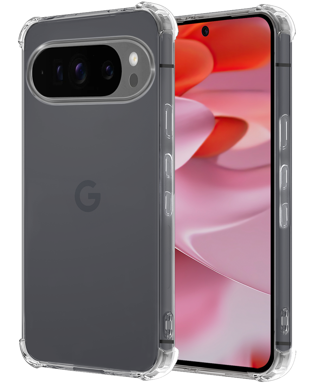 NoXx Hoesje Geschikt voor Google Pixel 9 Pro Hoesje Siliconen Shock Proof Case Hoes - Hoes Geschikt voor Google Pixel 9 Pro Hoes Cover Case Shockproof - Transparant