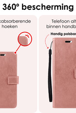 NoXx Hoesje Geschikt voor Google Pixel 9 Hoesje Book Case Hoes Portemonnee Cover Walletcase Met 2x Screenprotector - Hoes Geschikt voor Google Pixel 9 Hoes Bookcase Hoesje - Rosé goud