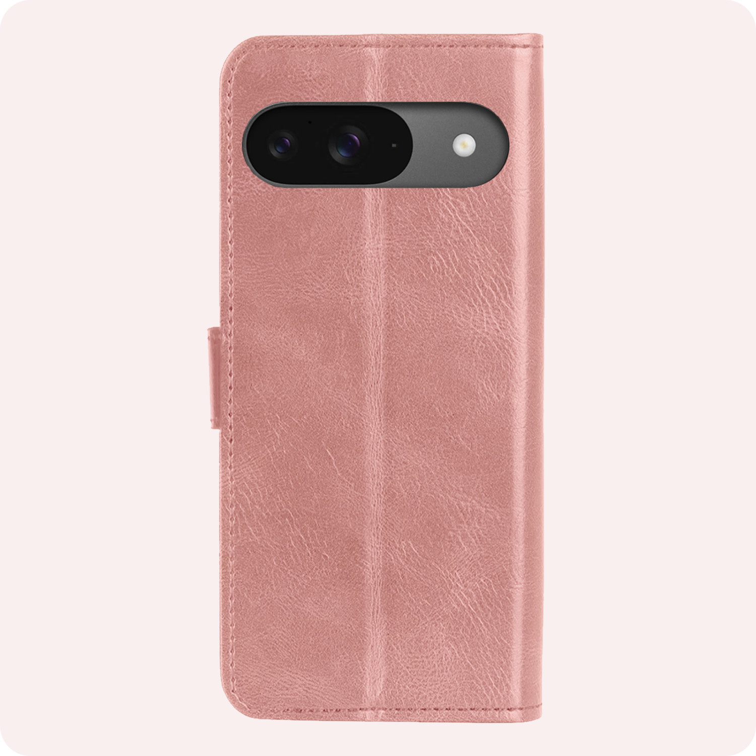 NoXx Hoesje Geschikt voor Google Pixel 9 Hoesje Book Case Hoes Portemonnee Cover Walletcase Met 2x Screenprotector - Hoes Geschikt voor Google Pixel 9 Hoes Bookcase Hoesje - Rosé goud
