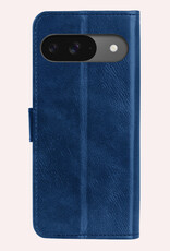 NoXx Hoesje Geschikt voor Google Pixel 9 Hoesje Book Case Hoes Portemonnee Cover Walletcase Met 2x Screenprotector - Hoes Geschikt voor Google Pixel 9 Hoes Bookcase Hoesje - Donkerblauw