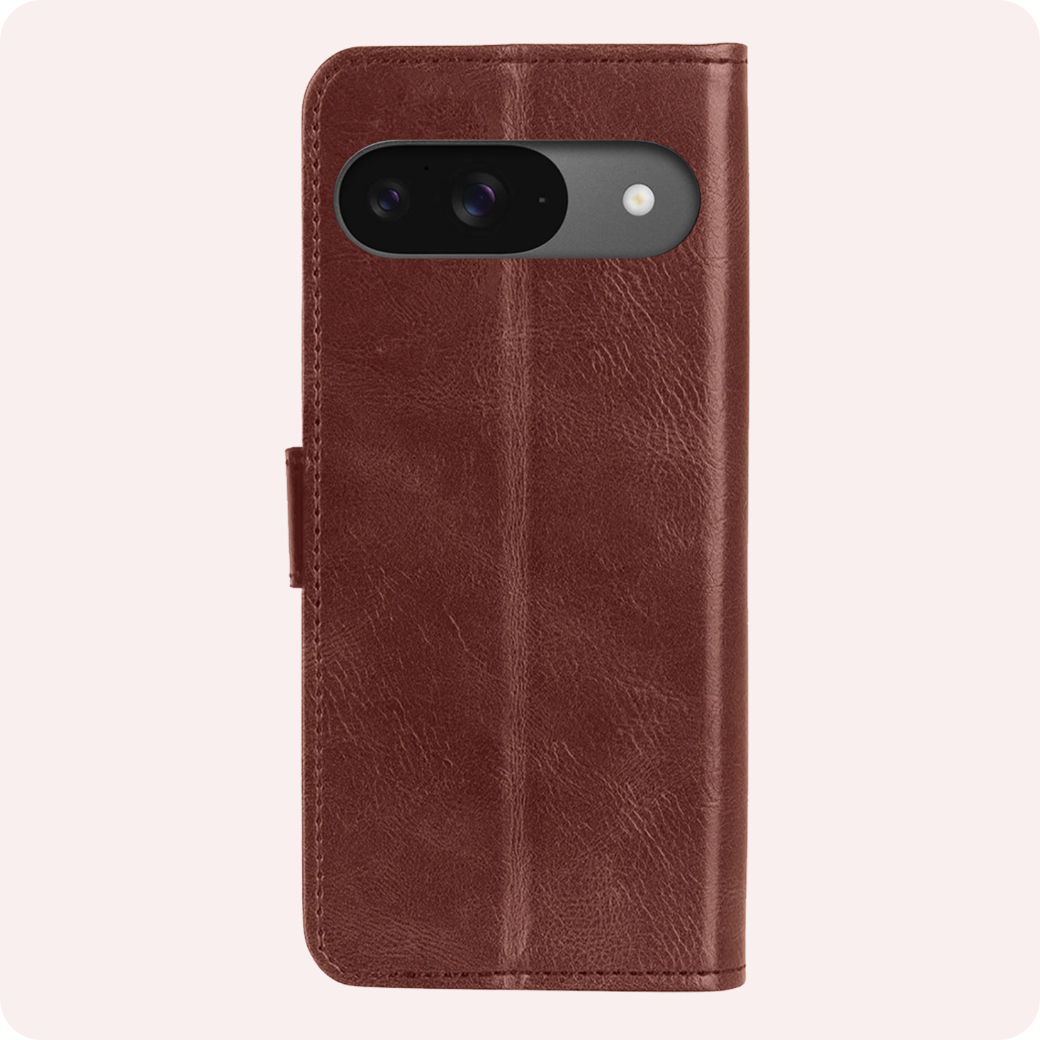 NoXx Hoesje Geschikt voor Google Pixel 9 Hoesje Book Case Hoes Portemonnee Cover Walletcase Met Screenprotector - Hoes Geschikt voor Google Pixel 9 Hoes Bookcase Hoesje - Bruin