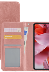 NoXx Hoesje Geschikt voor Google Pixel 9 Hoesje Book Case Hoes Portemonnee Cover Walletcase - Hoes Geschikt voor Google Pixel 9 Hoes Bookcase Hoesje - Rosé goud