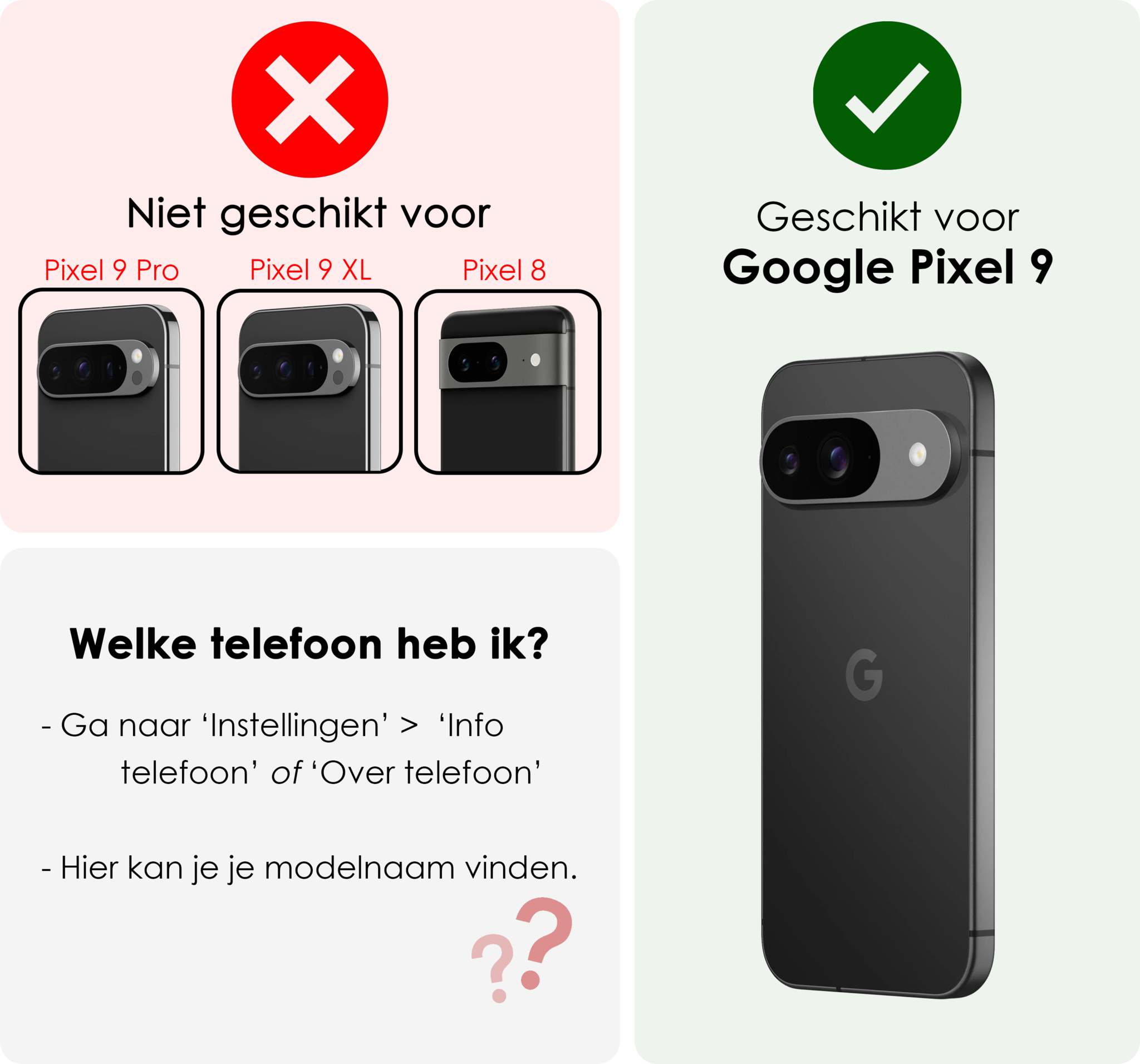 NoXx Hoesje Geschikt voor Google Pixel 9 Hoesje Siliconen Case Hoes Met 2x Screenprotector - Hoes Geschikt voor Google Pixel 9 Hoes Cover Case - Lichtroze
