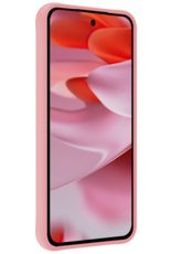 NoXx Hoesje Geschikt voor Google Pixel 9 Hoesje Siliconen Case Hoes Met 2x Screenprotector - Hoes Geschikt voor Google Pixel 9 Hoes Cover Case - Lichtroze