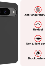NoXx Hoesje Geschikt voor Google Pixel 9 Hoesje Siliconen Case Hoes Met Screenprotector - Hoes Geschikt voor Google Pixel 9 Hoes Cover Case - Zwart