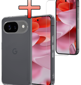 NoXx NoXx Google Pixel 9 Hoesje Siliconen Met Screenprotector - Transparant