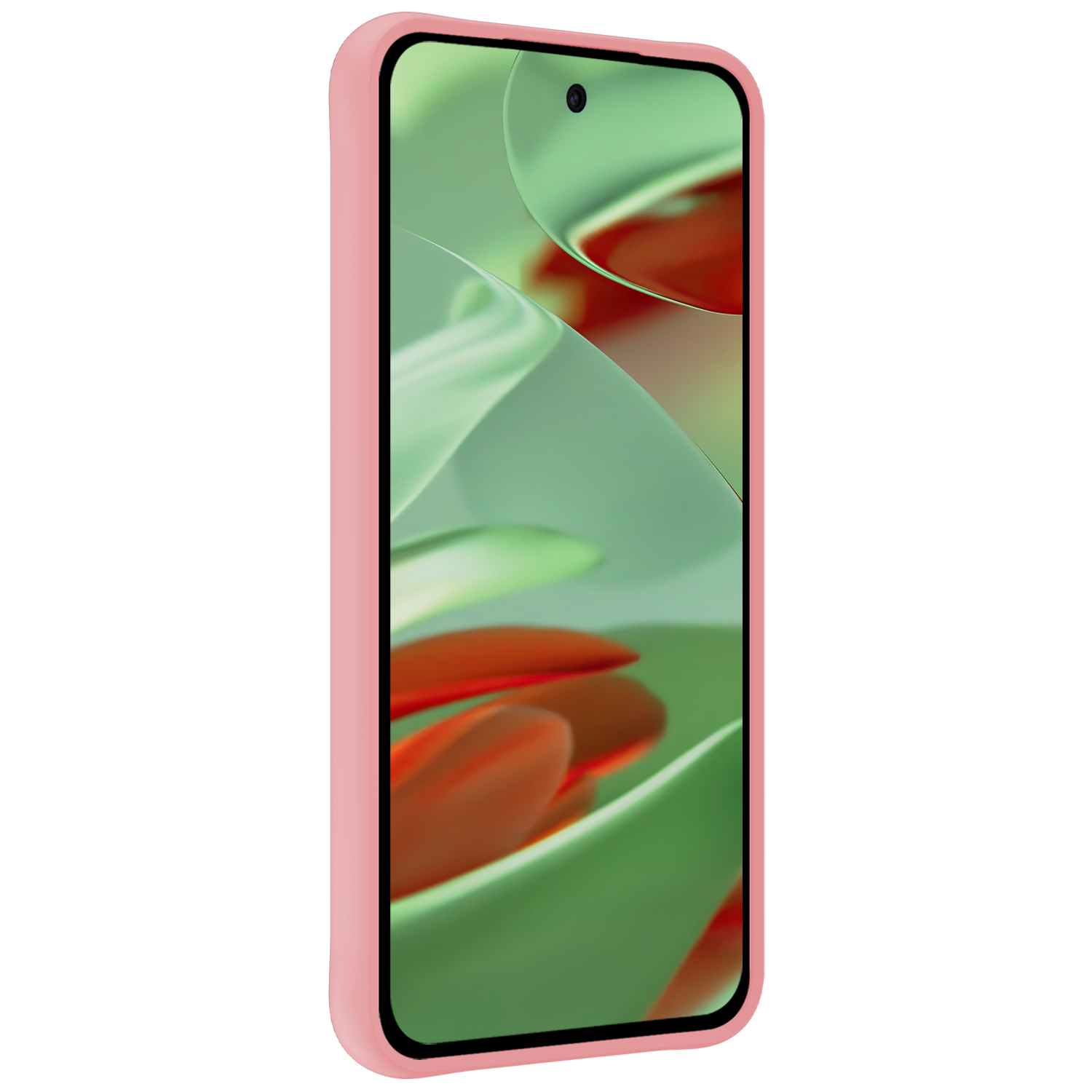 BASEY. Hoesje Geschikt voor Google Pixel 9 Pro Hoesje Siliconen Case Hoes Met Screenprotector - Hoes Geschikt voor Google Pixel 9 Pro Hoes Cover Case - Lichtroze