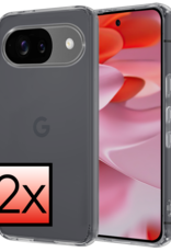 NoXx Hoesje Geschikt voor Google Pixel 9 Hoesje Siliconen Case Hoes - Hoes Geschikt voor Google Pixel 9 Hoes Cover Case - Transparant - 2 PACK
