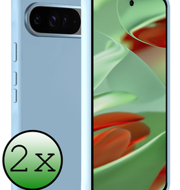 BASEY. BASEY. Google Pixel 9 Pro Hoesje Siliconen - Lichtblauw - 2 PACK