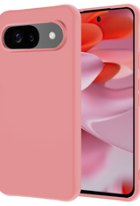 NoXx Hoesje Geschikt voor Google Pixel 9 Hoesje Siliconen Case Hoes - Hoes Geschikt voor Google Pixel 9 Hoes Cover Case - Lichtroze