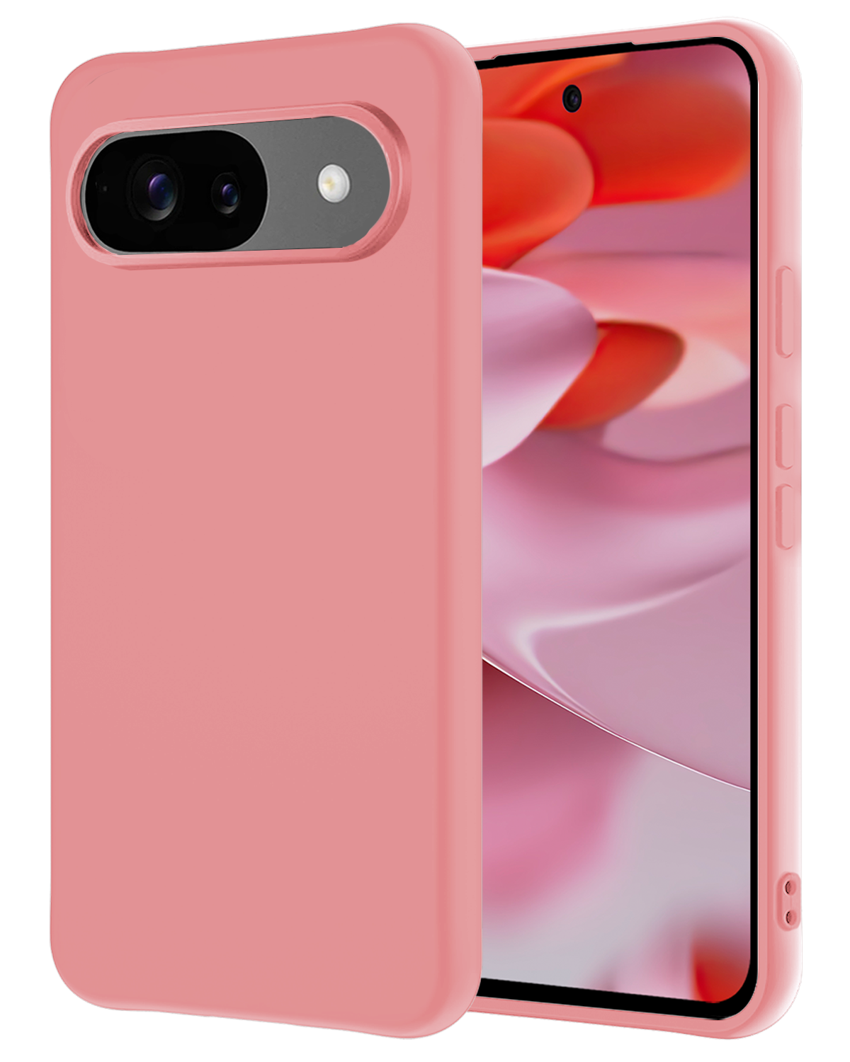 NoXx Hoesje Geschikt voor Google Pixel 9 Hoesje Siliconen Case Hoes - Hoes Geschikt voor Google Pixel 9 Hoes Cover Case - Lichtroze