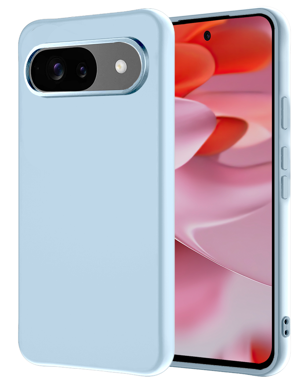 NoXx Hoesje Geschikt voor Google Pixel 9 Hoesje Siliconen Case Hoes - Hoes Geschikt voor Google Pixel 9 Hoes Cover Case - Lichtblauw