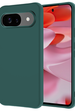 NoXx Hoesje Geschikt voor Google Pixel 9 Hoesje Siliconen Case Hoes - Hoes Geschikt voor Google Pixel 9 Hoes Cover Case - Donkergroen