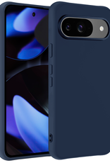 NoXx Hoesje Geschikt voor Google Pixel 9 Hoesje Siliconen Case Hoes - Hoes Geschikt voor Google Pixel 9 Hoes Cover Case - Donkerblauw