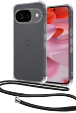 NoXx Hoesje Geschikt voor Google Pixel 9 Hoesje Siliconen Shock Proof Hoesje Met Koord Case Met Telefoonkoord - Hoes Geschikt voor Google Pixel 9 Hoesje Cover Shockproof Met Koord - Transparant