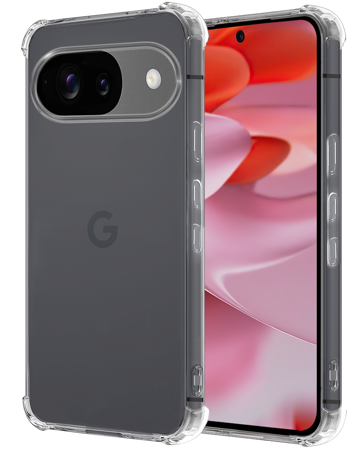 NoXx Hoesje Geschikt voor Google Pixel 9 Hoesje Siliconen Shock Proof Case Hoes - Hoes Geschikt voor Google Pixel 9 Hoes Cover Case Shockproof - Transparant
