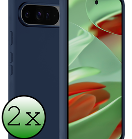BASEY. BASEY. Google Pixel 9 Pro Hoesje Siliconen - Donkerblauw - 2 PACK