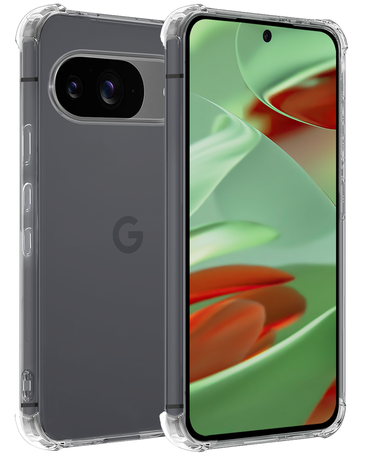 BASEY. Hoesje Geschikt voor Google Pixel 9 Hoesje Siliconen Shock Proof Case Hoes - Hoes Geschikt voor Google Pixel 9 Hoes Cover Case Shockproof - Transparant