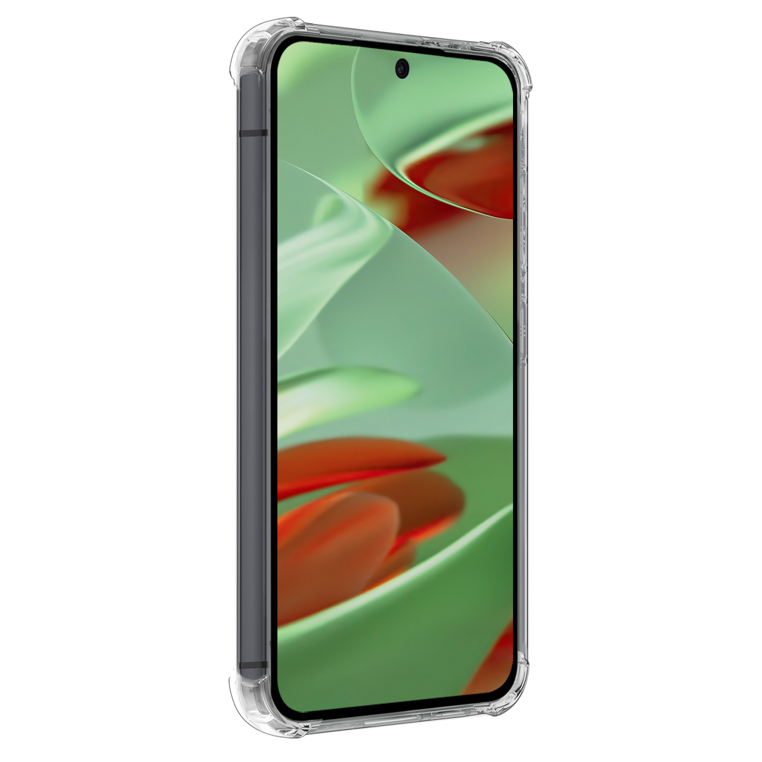 BASEY. Hoesje Geschikt voor Google Pixel 9 Hoesje Siliconen Shock Proof Case Hoes Met 2x Screenprotector - Hoes Geschikt voor Google Pixel 9 Hoes Cover Case Shockproof - Transparant