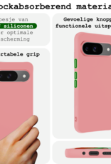 BASEY. Hoesje Geschikt voor Google Pixel 9 Hoesje Siliconen Case Hoes - Hoes Geschikt voor Google Pixel 9 Hoes Cover Case - Lichtroze