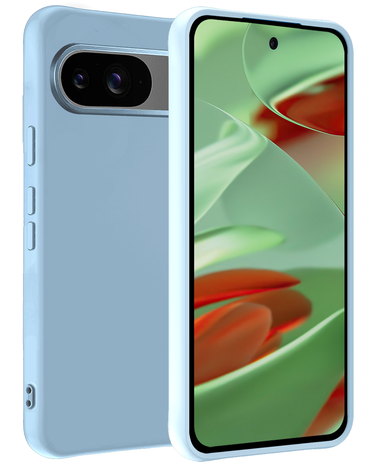 BASEY. Hoesje Geschikt voor Google Pixel 9 Hoesje Siliconen Case Hoes - Hoes Geschikt voor Google Pixel 9 Hoes Cover Case - Lichtblauw