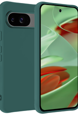 BASEY. Hoesje Geschikt voor Google Pixel 9 Hoesje Siliconen Case Hoes - Hoes Geschikt voor Google Pixel 9 Hoes Cover Case - Donkergroen