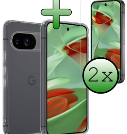 BASEY. BASEY. Google Pixel 9 Hoesje Siliconen Met 2x Screenprotector - Transparant