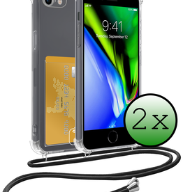 BASEY. BASEY. iPhone SE 2022 Hoesje Pashouder met Koord - 2 PACK