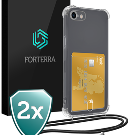 Forterra Forterra iPhone 8 Hoesje Pashouder met Koord - 2 PACK