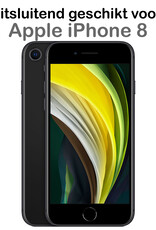 Forterra Hoesje Geschikt voor iPhone 8 Pashouder Case Siliconen Hoes Met Koord Met Screenprotector - Hoes Geschikt voor iPhone 8 Met Telefoonkoord Hoesje Back Cover Met Pasjeshouder - Transparant