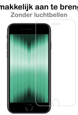 Forterra Hoesje Geschikt voor iPhone SE 2020 Pashouder Case Siliconen Hoes Met Koord Met 2x Screenprotector - Hoes Geschikt voor iPhone SE (2020) Met Telefoonkoord Hoesje Back Cover Met Pasjeshouder - Transparant