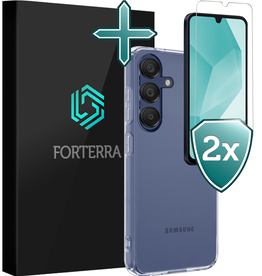Forterra Forterra Samsung Galaxy A16 Hoesje Siliconen Met 2x Screenprotector - Transparant