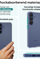 Forterra Hoesje Geschikt voor Samsung A16 Case Siliconen Hoes Met 2x Screenprotector - Hoes Geschikt voor Samsung Galaxy A16 Hoesje Back Cover - Transparant
