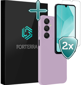 Forterra Forterra Samsung Galaxy A16 Hoesje Siliconen Met 2x Screenprotector - Lila