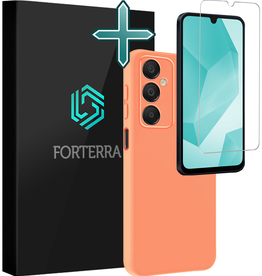 Forterra Forterra Samsung Galaxy A16 Hoesje Siliconen Met Screenprotector - Perzik