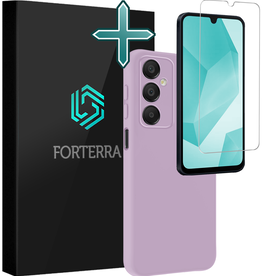 Forterra Forterra Samsung Galaxy A16 Hoesje Siliconen Met Screenprotector - Lila
