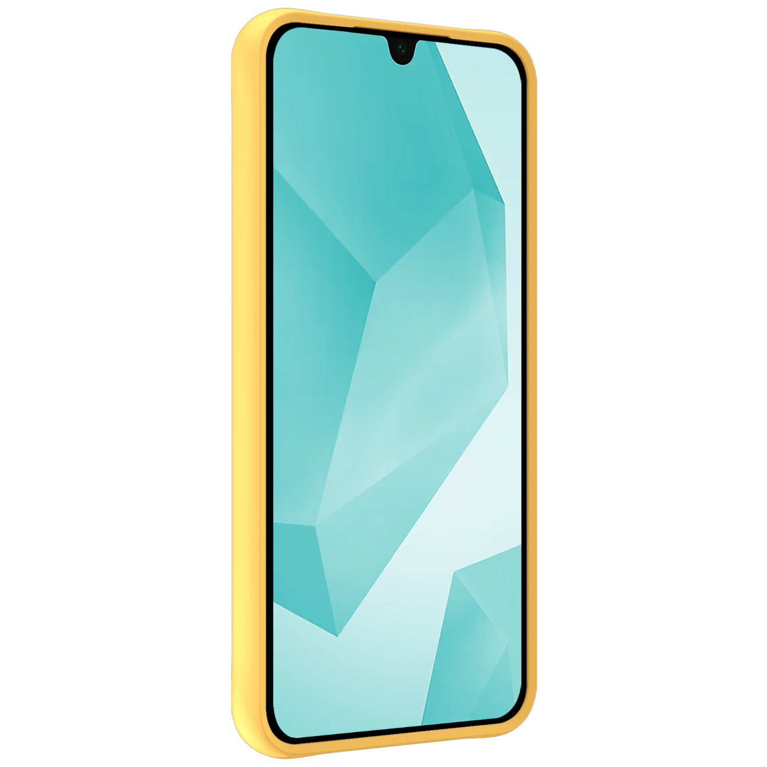 Forterra Hoesje Geschikt voor Samsung A16 Case Siliconen Hoes Met Screenprotector - Hoes Geschikt voor Samsung Galaxy A16 Hoesje Back Cover - Geel