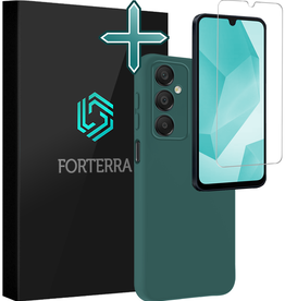 Forterra Forterra Samsung Galaxy A16 Hoesje Siliconen Met Screenprotector - Donkergroen