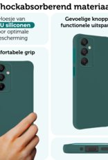 Forterra Hoesje Geschikt voor Samsung A16 Case Siliconen Hoes Met Screenprotector - Hoes Geschikt voor Samsung Galaxy A16 Hoesje Back Cover - Donkergroen