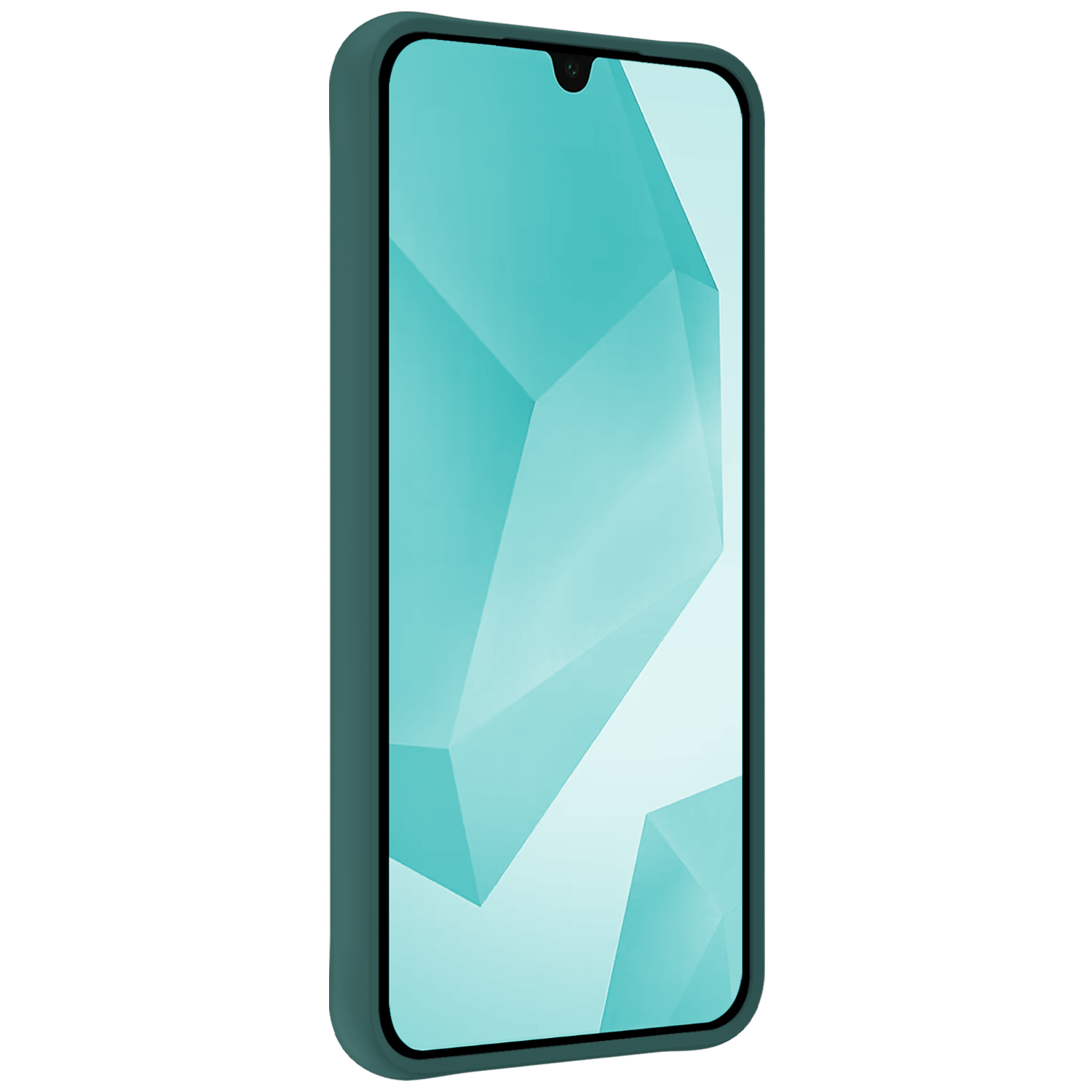Forterra Hoesje Geschikt voor Samsung A16 Case Siliconen Hoes Met Screenprotector - Hoes Geschikt voor Samsung Galaxy A16 Hoesje Back Cover - Donkergroen