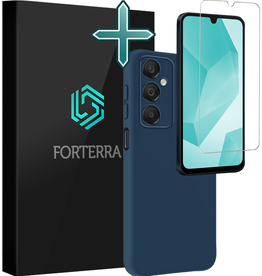 Forterra Forterra Samsung Galaxy A16 Hoesje Siliconen Met Screenprotector - Donkerblauw