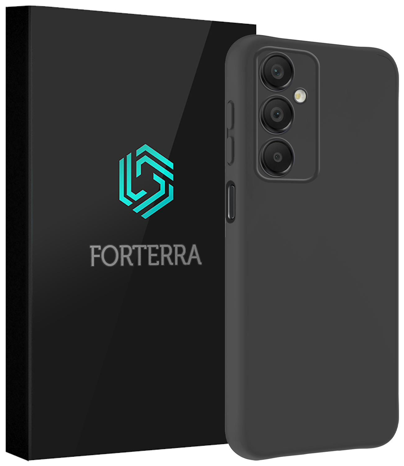 Forterra Hoesje Geschikt voor Samsung A16 Case Siliconen Hoes - Hoes Geschikt voor Samsung Galaxy A16 Hoesje Back Cover - Zwart