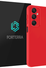 Forterra Hoesje Geschikt voor Samsung A16 Case Siliconen Hoes - Hoes Geschikt voor Samsung Galaxy A16 Hoesje Back Cover - Rood