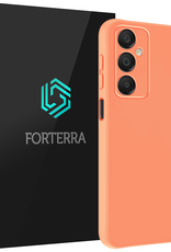 Forterra Hoesje Geschikt voor Samsung A16 Case Siliconen Hoes - Hoes Geschikt voor Samsung Galaxy A16 Hoesje Back Cover - Perzik